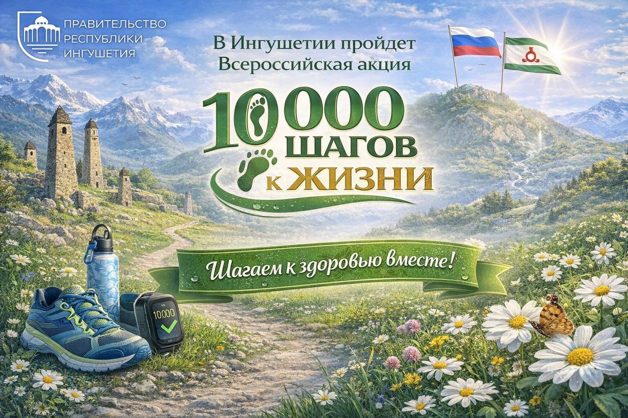 В Ингушетии пройдет Всероссийская акция «10 000 шагов к жизни»