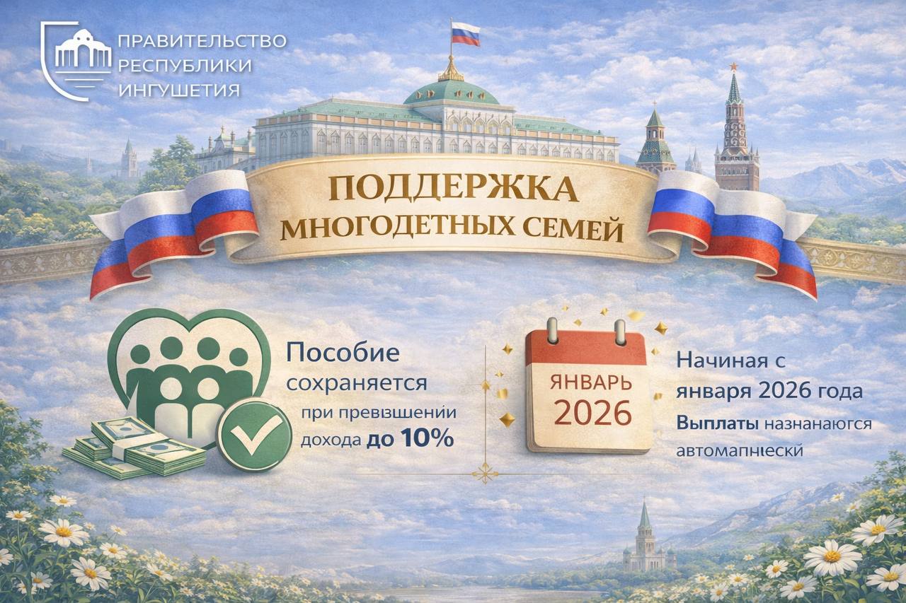 Президент России Владимир Путин подписал закон, касающийся поддержки многодетных семей