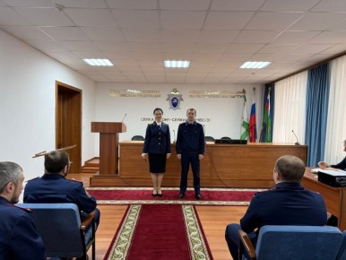 В следственном управлении СК России по Республике Ингушетия поздравили сотрудников с присвоением очередных специальных званий