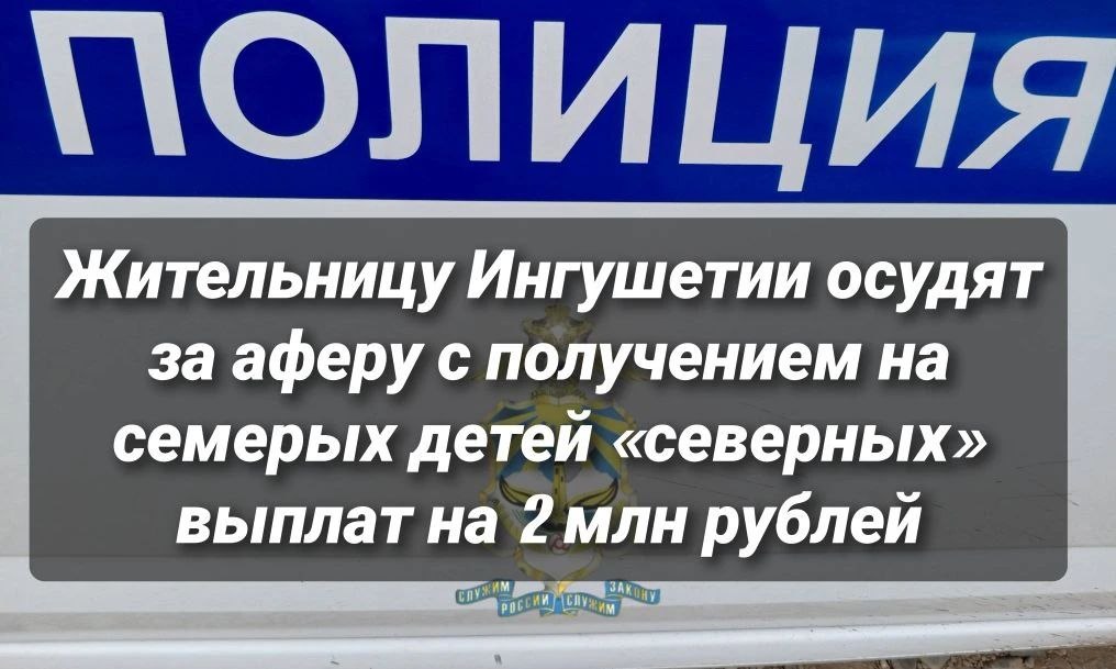 Жительницу Ингушетии осудят за аферу с получением на семерых детей «северных» выплат на 2 млн рублей