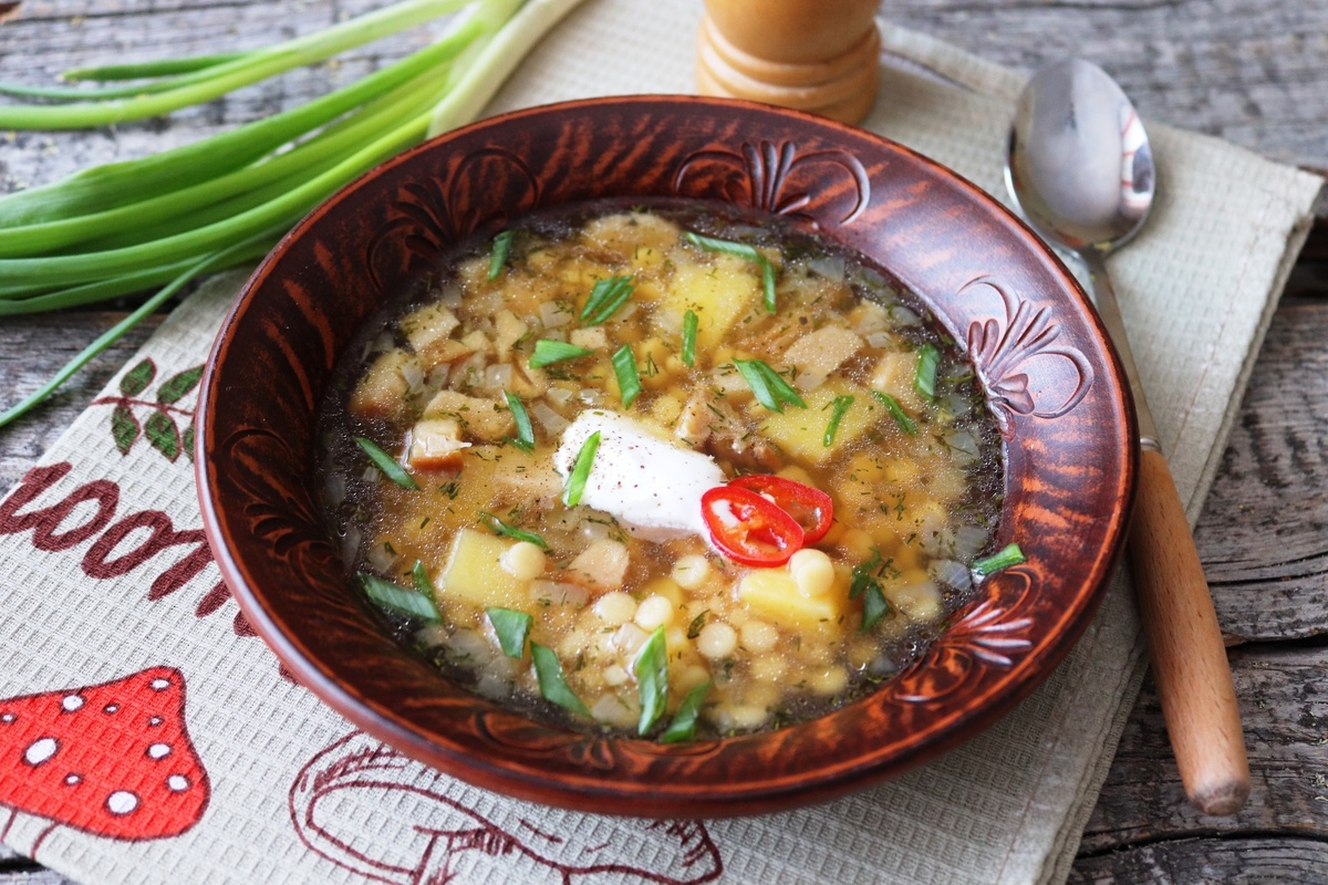 Грибной суп с птитимом: вкусный рецепт для холодных дней