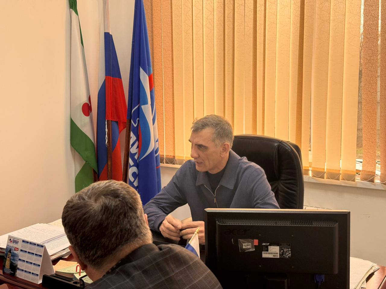 Сегодня провёл приём граждан в местном отделении города Малгобек Сегодня провёл приём граждан в местном отделении города Малгобек