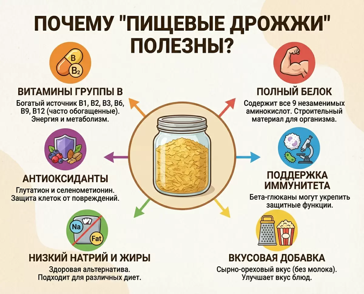 Необычная польза пищевых дрожжей, о которой не подозревали многие