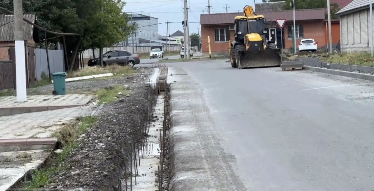 В Сунже реконструируют улицу Гарданова