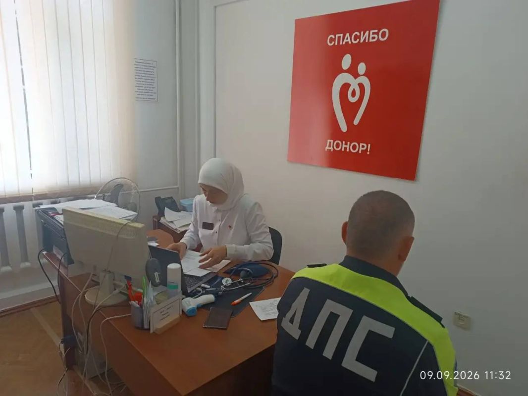 Сотрудники Управления Госавтоинспеции МВД по Республике Ингушетия приняли участие в донорской акции Сотрудники Управления Госавтоинспеции МВД по Республике Ингушетия приняли участие в донорской акции