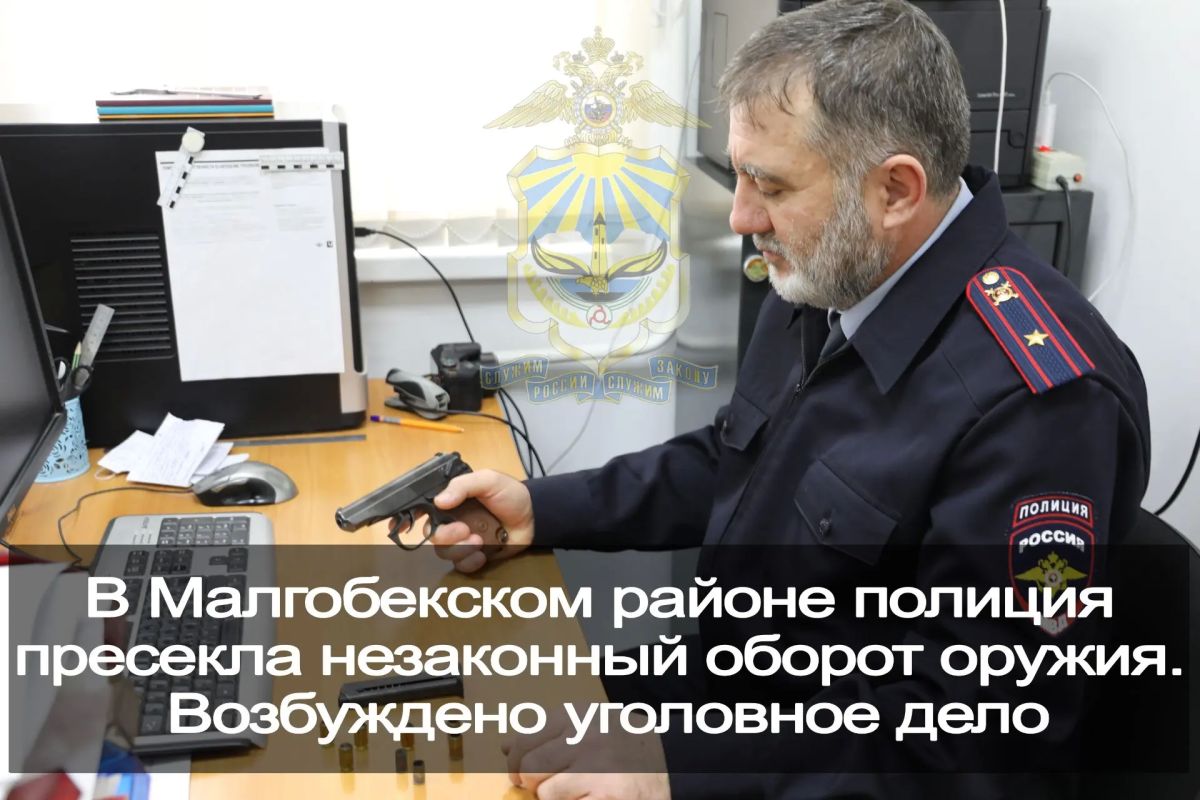 В Малгобекском районе полиция пресекла незаконный оборот оружия