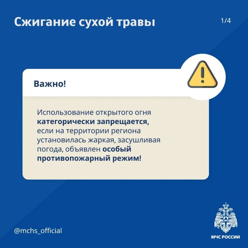 МЧС России напоминает:. очисти участки от сухой травы и мусора; МЧС России напоминает:. очисти участки от сухой травы и мусора;