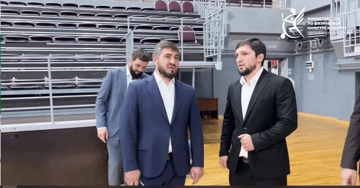 В Назрани модернизировали освещение Дворца спорта «Магас»